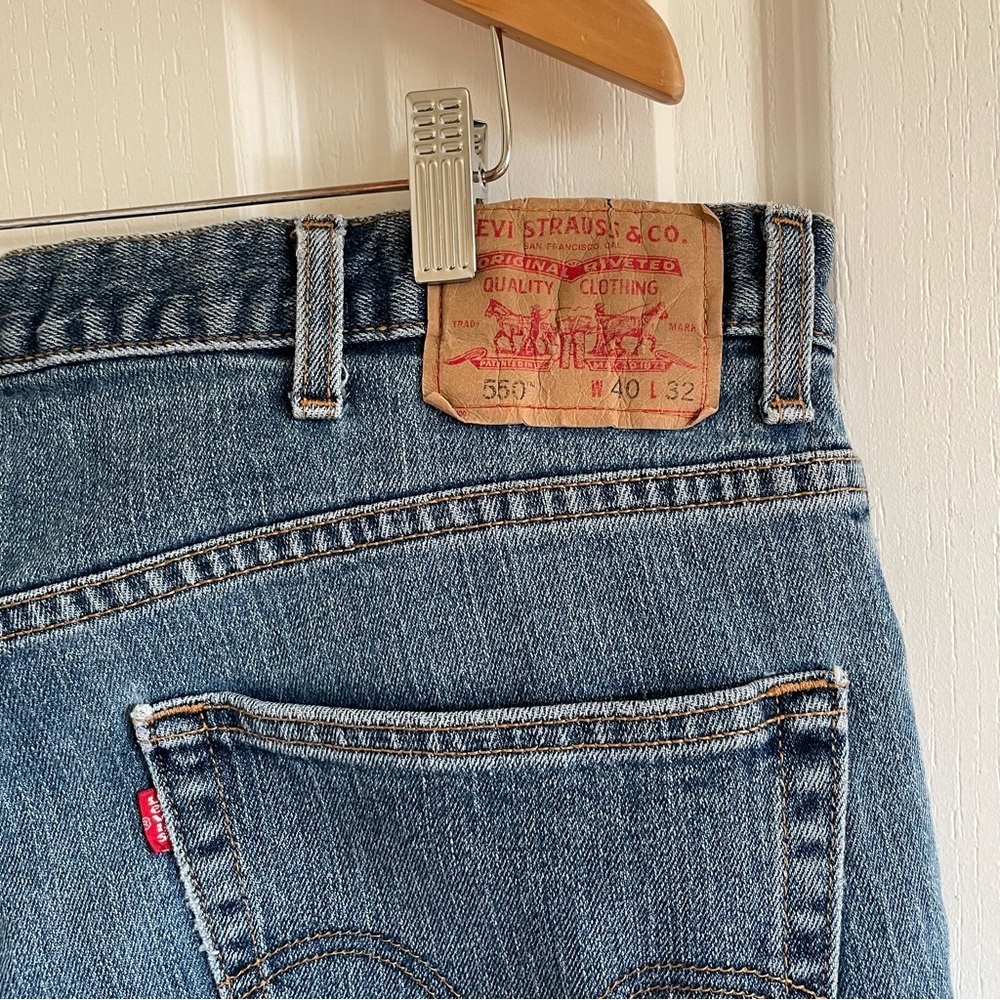 Vintage 2003 Levi’s 550 Relaxed Fit Jeans Men’s 40x32 Straight Baggy Y2K Grunge - Picture 10 of 16
